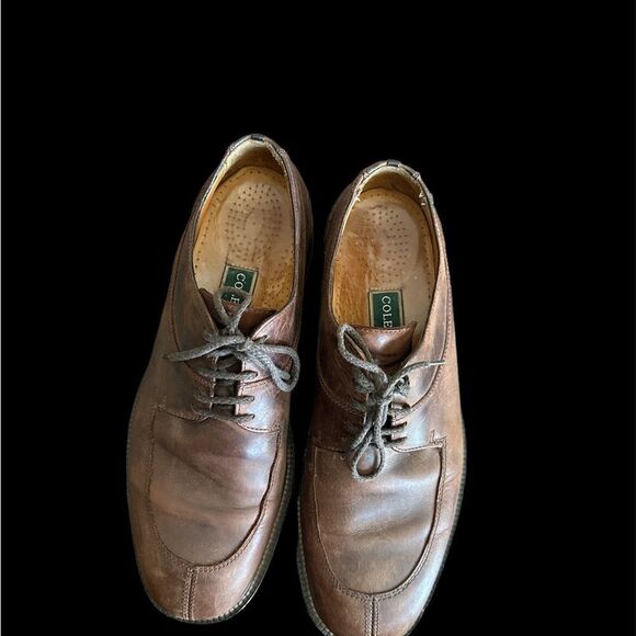Cole Haan brown oil tanned leather oxfords dress shoes slip resistant 11
